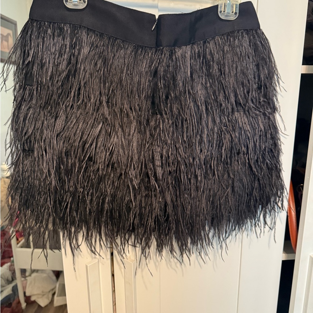 Milly Black Ruffled Mini Skirt Cocktail - Picture 2 of 6